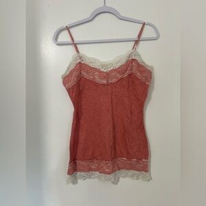 Vanity Coral Camisole with Lace‎ Trim